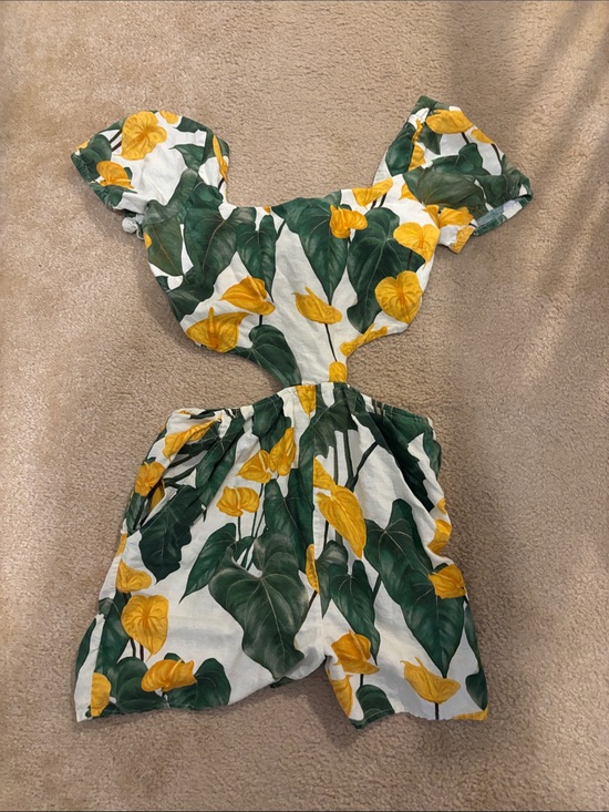 FARM Rio Pants - Farm Rio Cutout Tie-Back Romper